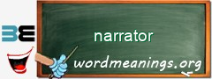 WordMeaning blackboard for narrator